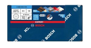 Bosch Expert O780 125 mm 120 Kum 50'li Cırtlı Folyo Zımpara Diski 2608902410