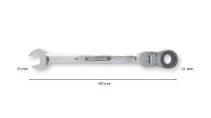 Ceta Form 10 mm Mafsallı Cırcırlı Kombine Anahtar B06-10