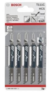 T 111 C Ahşap Dekupaj Testere Bıçağı 5 'li 2608630033