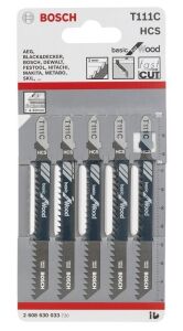 T 111 C Ahşap Dekupaj Testere Bıçağı 5 'li 2608630033