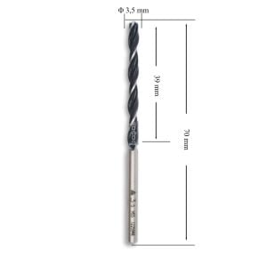 MTE 3,5 mm Haddeli Metal Matkap Ucu HSS DIN 338