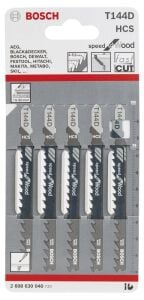 T 144 D Ahşap Hızlı Kesim Dekupaj Testeresi Ucu 5'li 2608630040