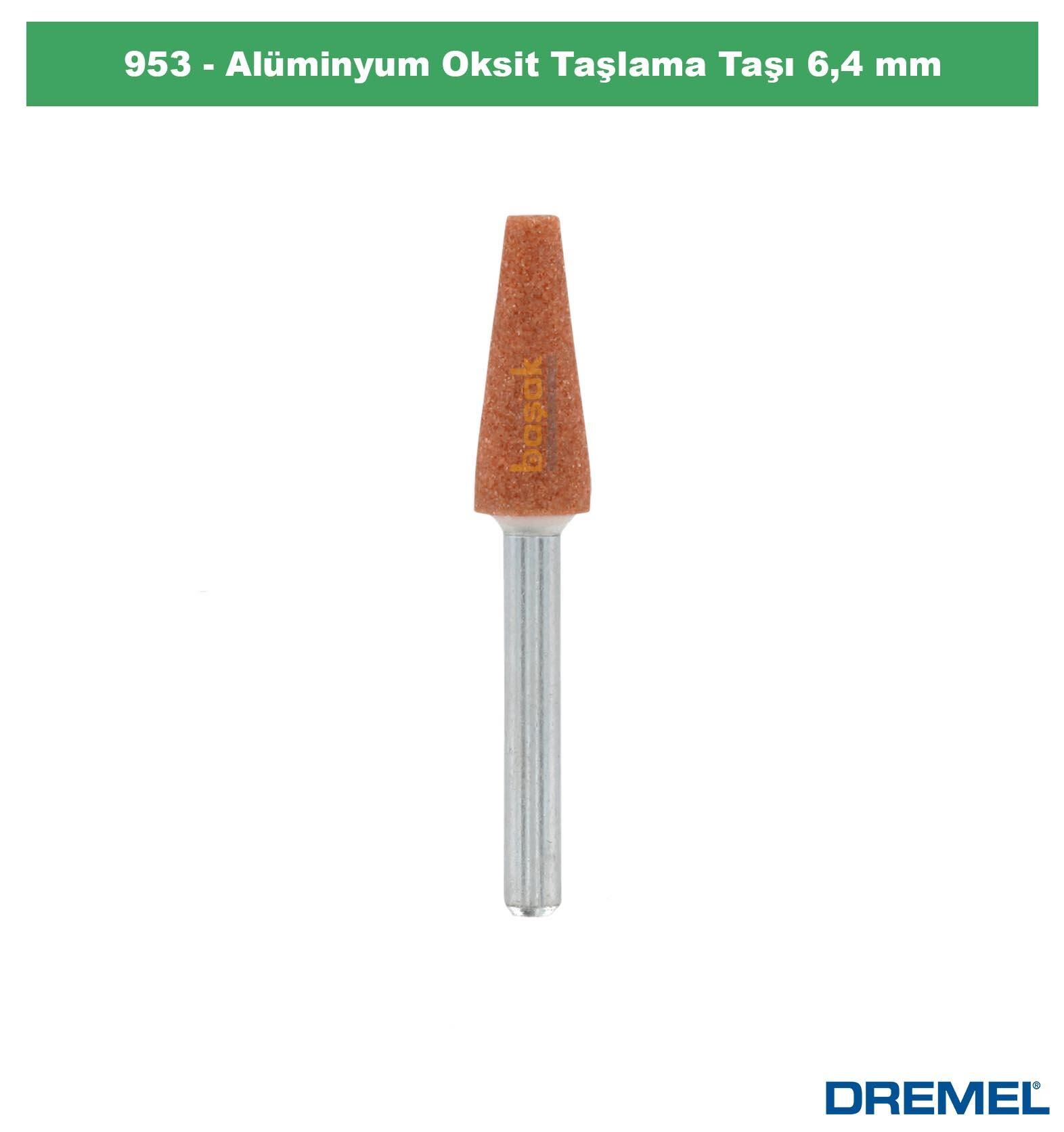 DREMEL 953 Alüminyum Oksit Taşlama Taşı 6,4 mm (3 Adet) 26150953JA