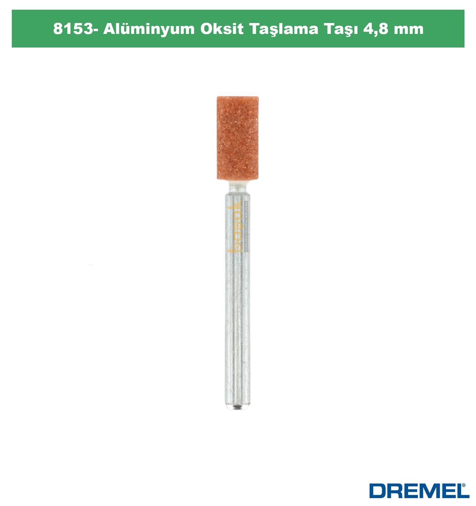 DREMEL 8153 Alüminyum Oksit Taşlama Taşı 4,8 mm (3 Adet) 26158153JA