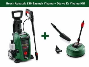 Bosch Aquatak 130 Basınçlı Yıkama + Oto ve Ev Yıkama Kiti 0615992626