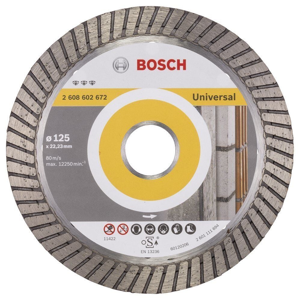 Bosch Best 125 mm Beton, Tuğla, Taş  Turbo Kesme Diski 2608602672