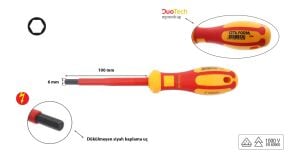 Ceta Form 6 mm 1000 Volt VDE İzoleli Allen Tornavida G06-060-100