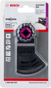 Starlock AYZ 53 BPB-BIM Çoklu Malzeme İçin Daldırmalı ve Yana Kesim Testere 5'li 2608664203