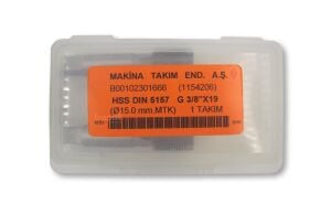 MTE G 3/8 x 19 Diş El Kılavuzu Takımı 2’li HSS DIN 5157