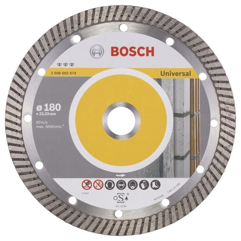 Bosch Best 180 mm Beton, Tuğla, Taş  Turbo Kesme Diski 2608602674