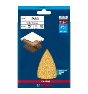Bosch Expert 100x150 mm 80 kum Üçgen Zımpara Kağıdı 10'lu 2608901116