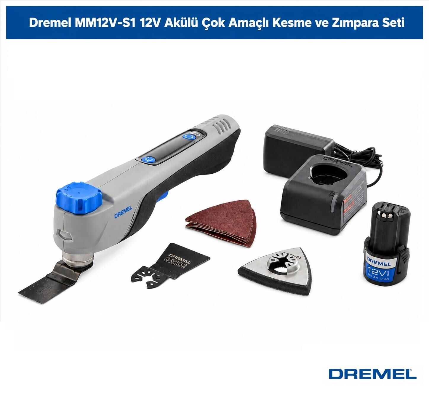 Dremel MM12V-S1 12V Akülü Çok Amaçlı Kesme ve Zımpara Seti F013CM12JA