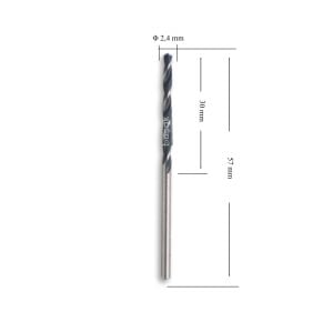 MTE 2,4 mm Haddeli Metal Matkap Ucu HSS DIN 338