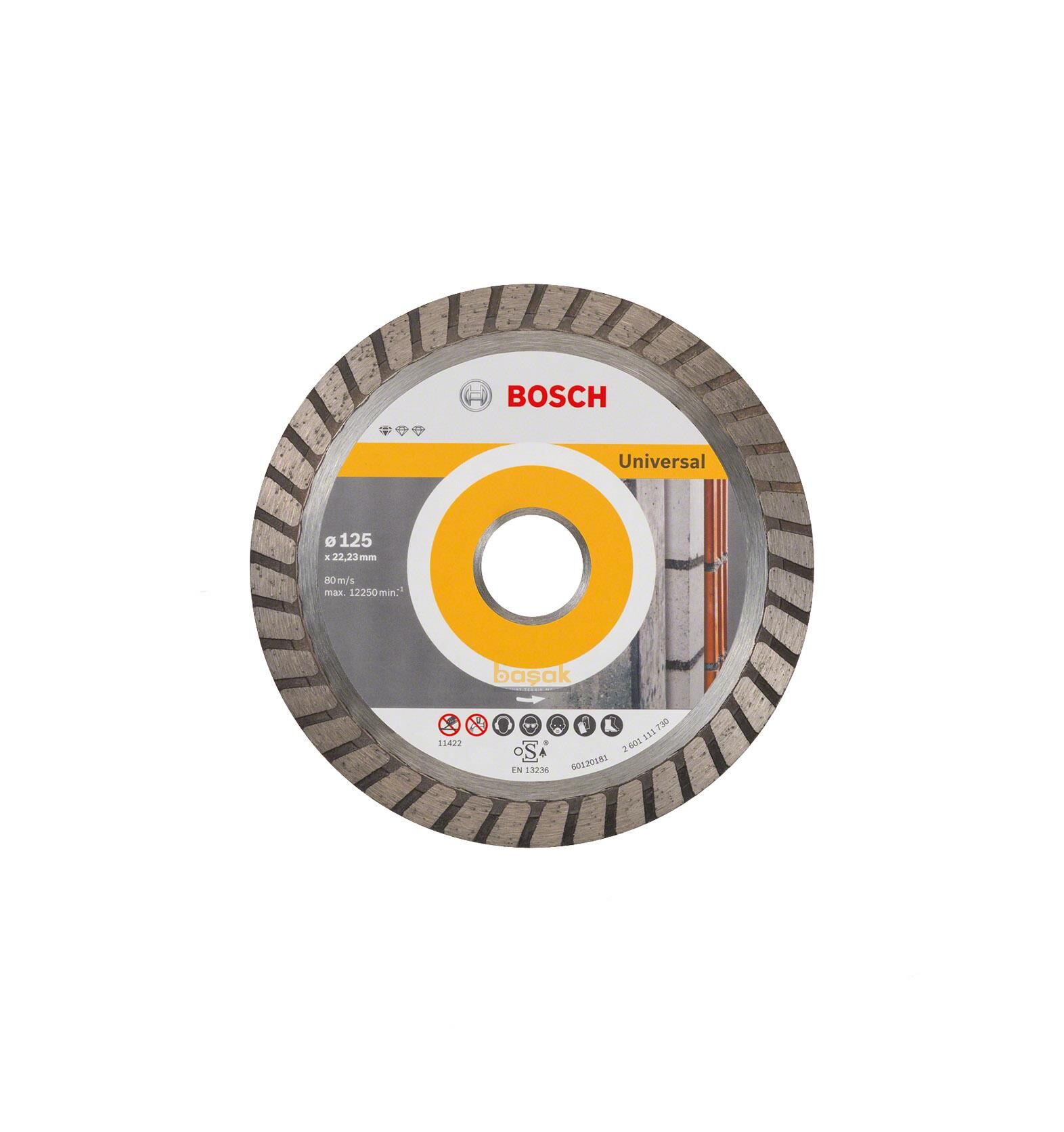 Bosch 9+1 125 mm  Eko. Paket Universal Elmas Kesme Diski 2608603250