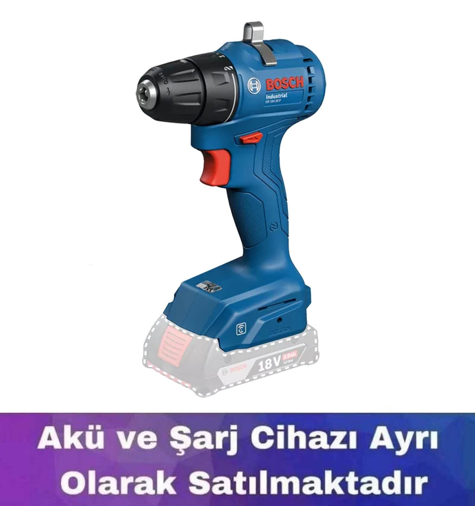 Bosch ISR 18V-30 P Endüstriyel Akülü Vidalama (Akü ve Şarj Yoktur) 06019M7020