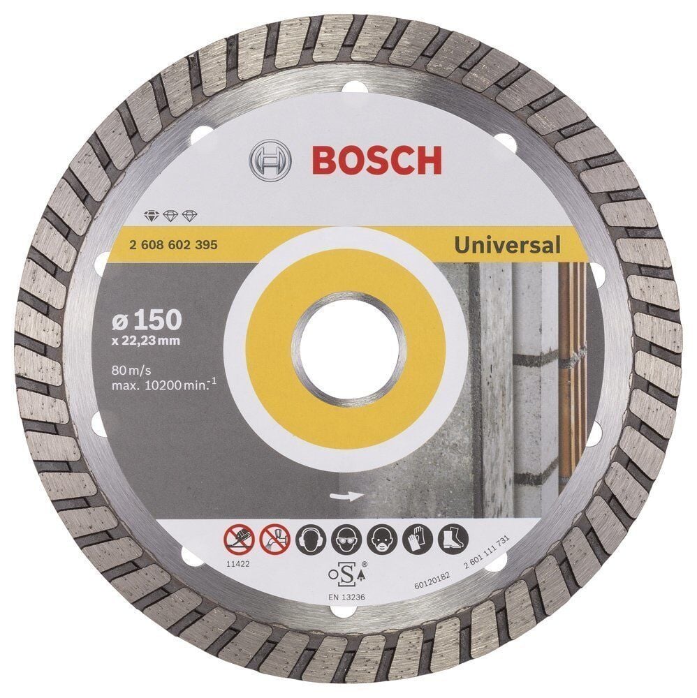 Bosch Tuğla, Harç, Duvar 150 mm Turbo Elmas Kesme Diski 2608602395