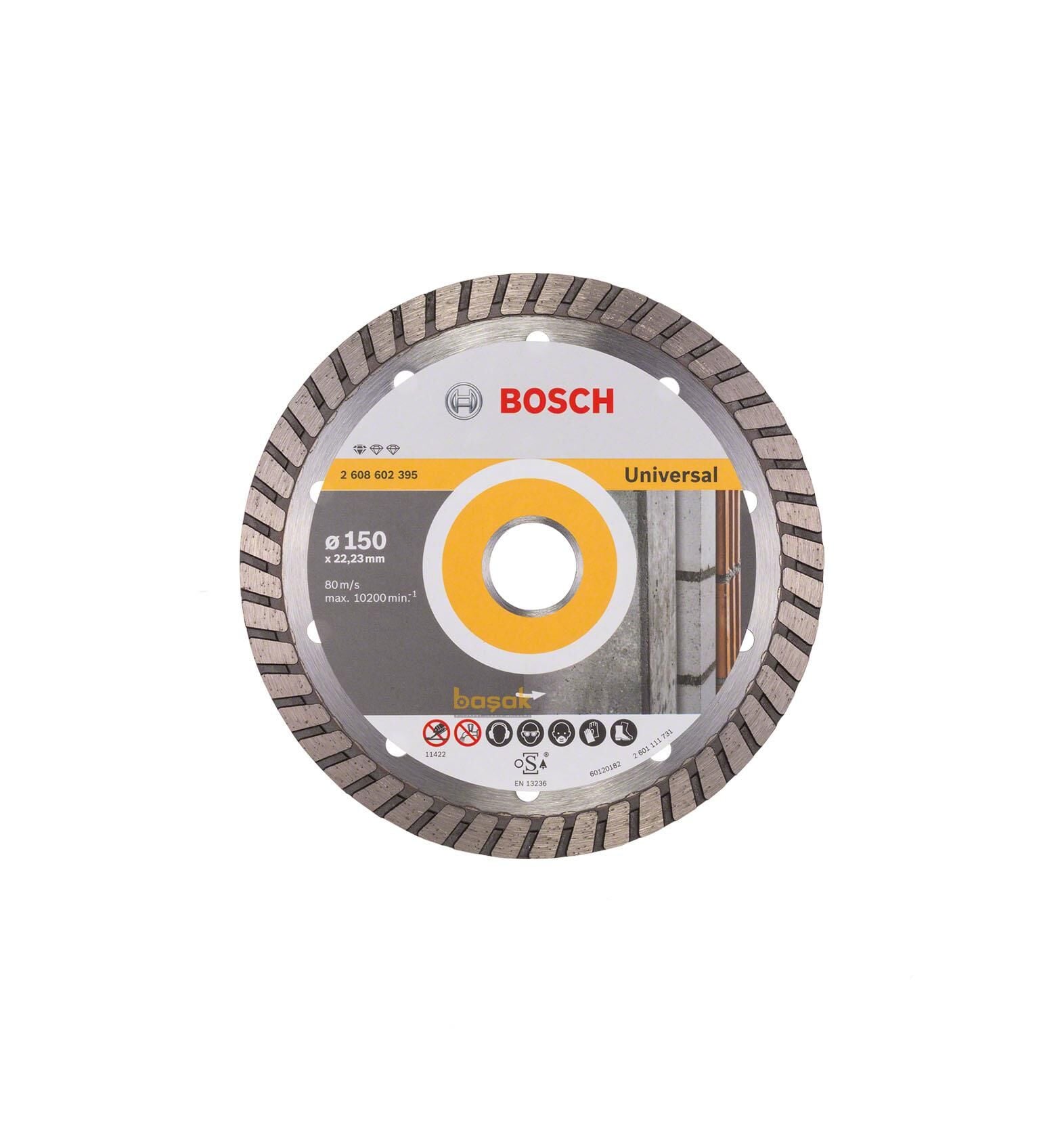 Bosch Tuğla, Harç, Duvar 150 mm Turbo Elmas Kesme Diski 2608602395