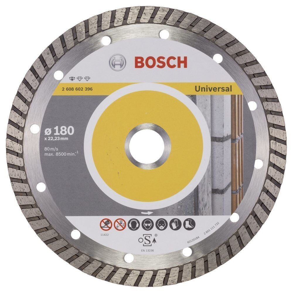 Bosch Tuğla, Harç, Duvar 180 mm Turbo Elmas Kesme Diski 2608602396