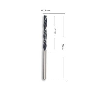 MTE 3,4 mm Haddeli Metal Matkap Ucu HSS DIN 338