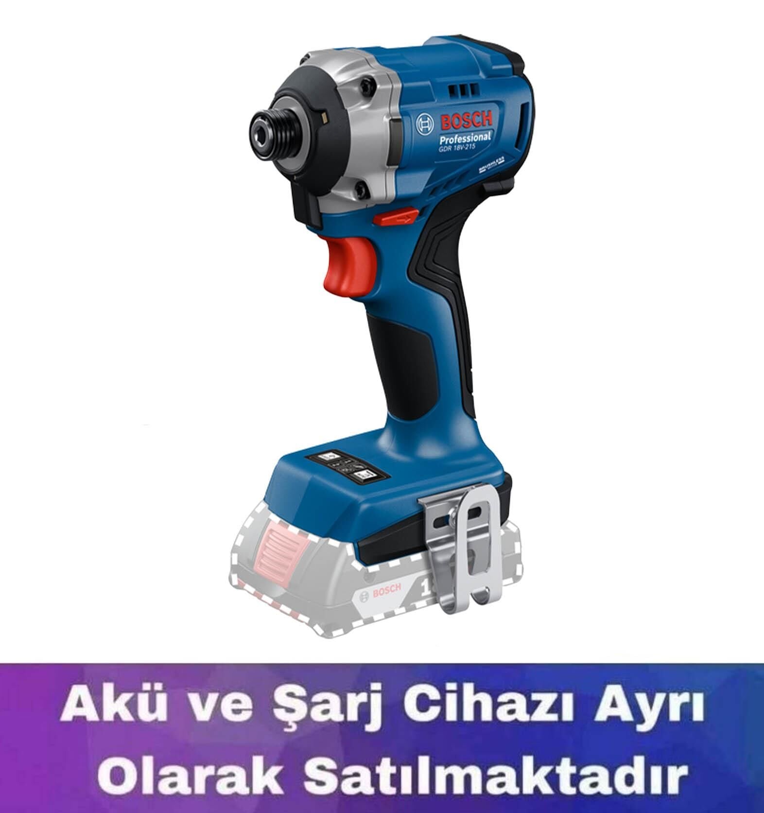 Bosch GDR 18V-215 Akülü Darbeli Vidalama (Akü ve Şarj Yoktur) 06019N2020