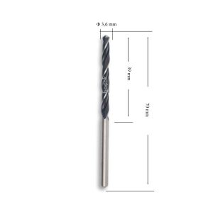 MTE 3,6 mm Haddeli Metal Matkap Ucu HSS DIN 338