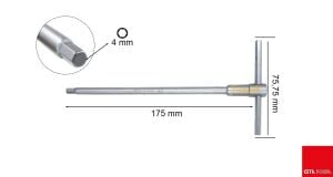 Ceta Form 4 mm Üç Taraflı T Allen Anahtar K10T-040