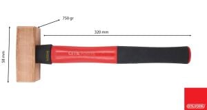 Ceta Form 750 gr Bakır Çekiç Ergonomik Fiber Saplı L18F-750