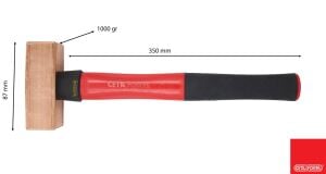 Ceta Form 1000 gr Bakır Çekiç Ergonomik Fiber Saplı L18F-1000