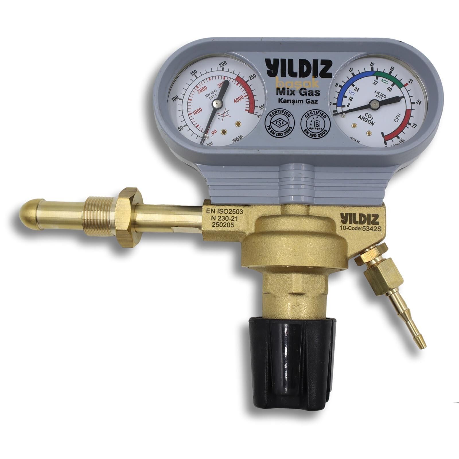 Yıldız 5342S Karışım Gaz için Basınç Düşürücü Saat