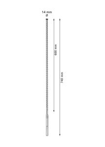 Bosch Expert 14 x 740 mm Yeni Sds Max-8X Delme Ucu 2608900209