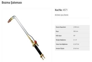 YILDIZ 4571 50 cm Bozma Şaloması Kelebek Vanalı