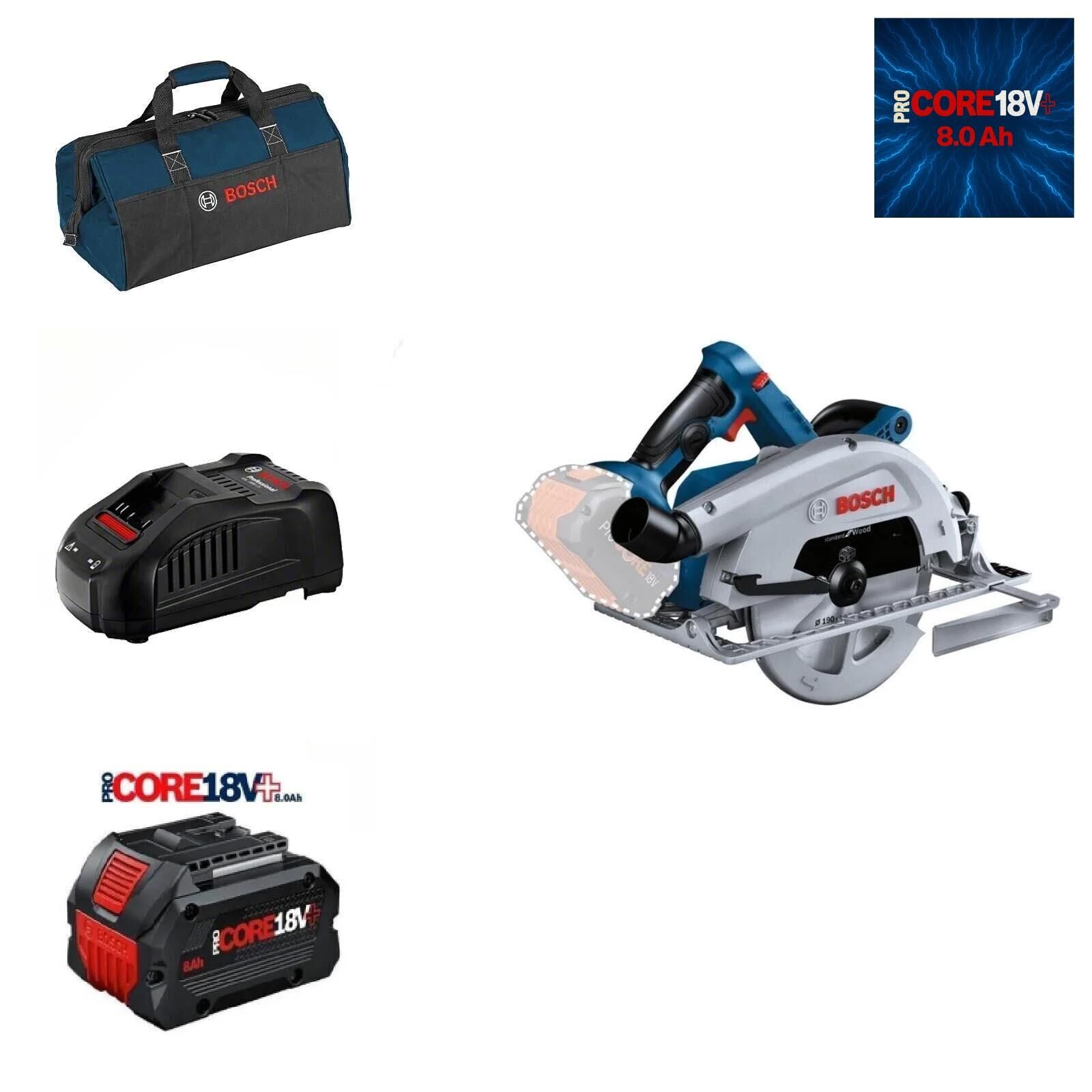 Bosch GKS 18V-68 C 1x8 Ah Procore 18V+ Akülü Daire Testere Bez Çantalı