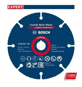 Bosch Expert 76 mm Carbide Kesme Diski GWS 12 Uyumlu 2608901196