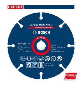 Bosch Expert 76 mm Carbide Kesme Diski GWS 12 Uyumlu 2608901196