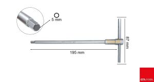 Ceta Form 5 mm Üç Taraflı T Allen Anahtar K10T-050