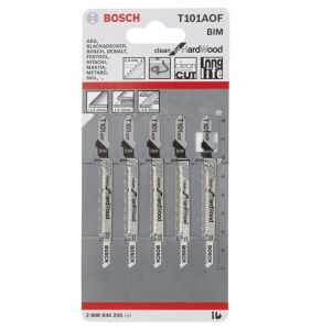 T 101 AOF Sert Ahşap Hassas Kesim Dekupaj Ucu 5'li 2608634233