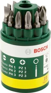 Bosch 10 Parça Vidalama Ucu Seti (PH+PZ+S) 2607019454