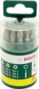 Bosch 10 Parça Vidalama Ucu Seti (PH+PZ+S) 2607019454