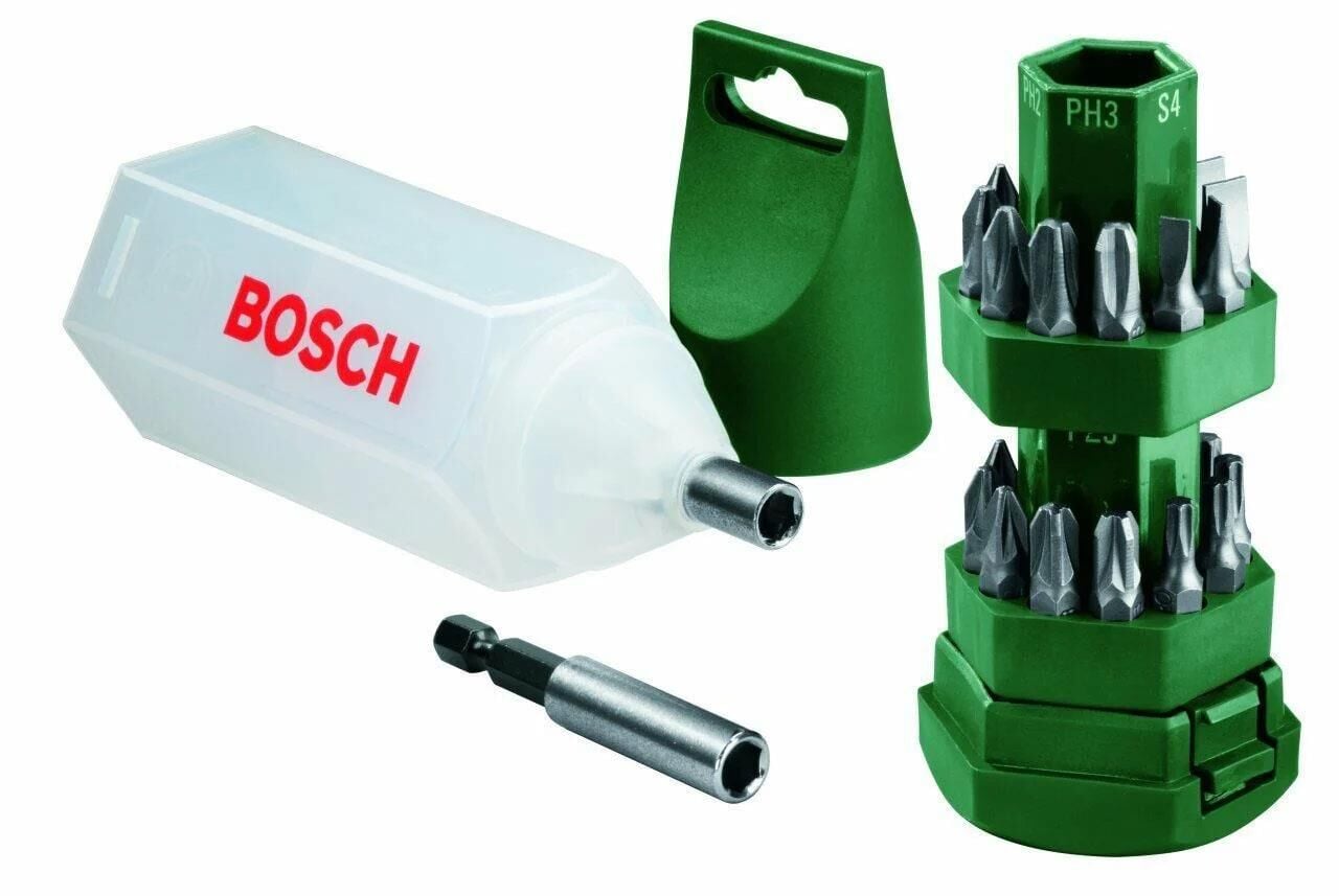 Bosch 25 Parça Vidalama Seti (Tornavida Fonksiyonlu Kutu) 2607019503