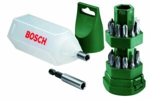 Bosch 25 Parça Vidalama Seti (Tornavida Fonksiyonlu Kutu) 2607019503