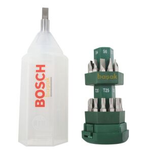 Bosch 25 Parça Vidalama Seti (Tornavida Fonksiyonlu Kutu) 2607019503