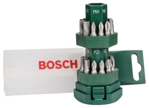 Bosch 25 Parça Vidalama Seti (Tornavida Fonksiyonlu Kutu) 2607019503