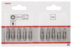 Bosch PZ3x25 mm 10'lu Yıldız Vidalama Ucu ExtraHard 2607001563