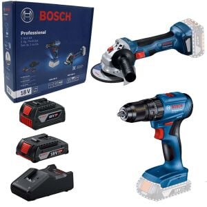 Bosch GWS 180-LI+GSB 185-LI 2'li Akülü Set 1x2/4 Ah Akü 06019H9026