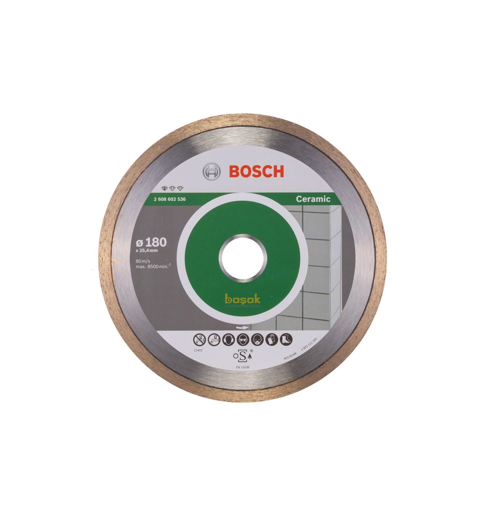 Bosch Seramik Kesme Elmas Kesici Disk 180 mm Standart 2608602536