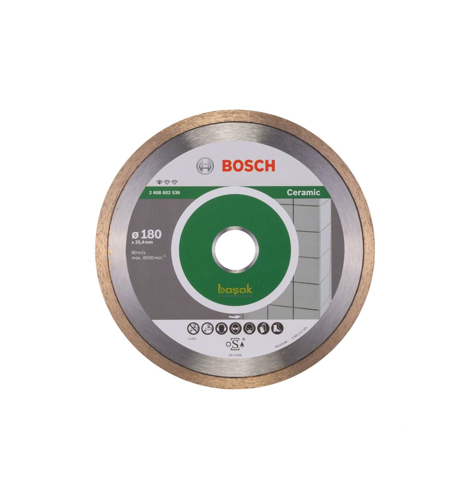 Bosch Seramik Kesme Elmas Kesici Disk 180 mm Standart 2608602536