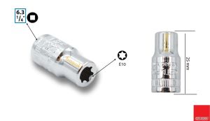 Ceta Form E10 1/4'' Dişi Torx Lokma Anahtar C06-10