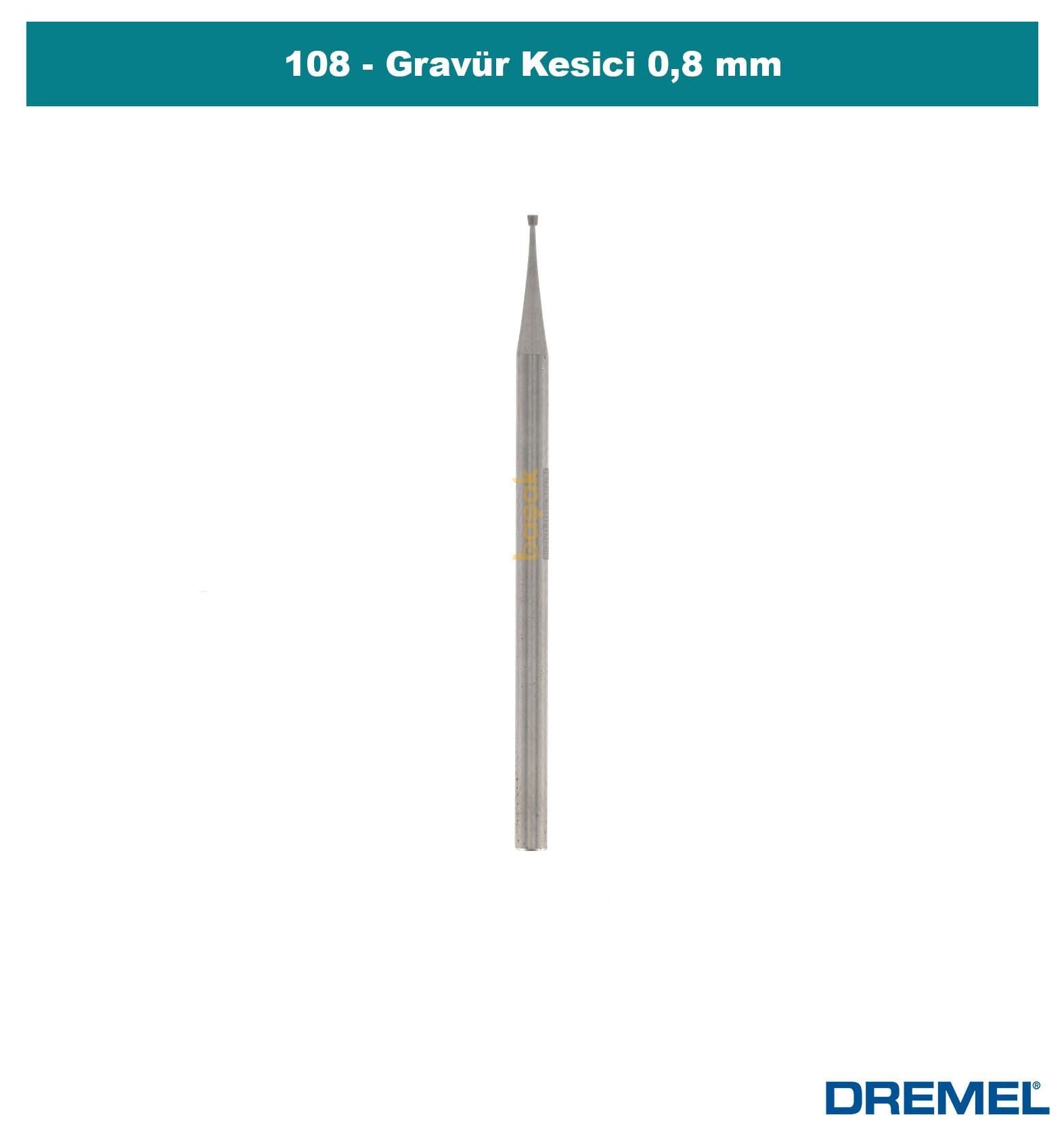 DREMEL 108 Gravür Kesici 0,8 mm (3 Adet) 26150108JA