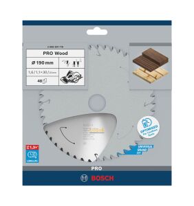 Bosch 190*30/20 mm 48 Diş Akülü Makineler için Ahşap Testere Bıçağı