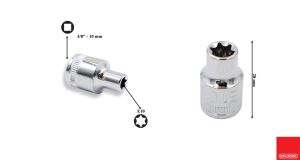 Ceta Form E10 3/8'' Dış Torx Lokma Anahtar C16-10